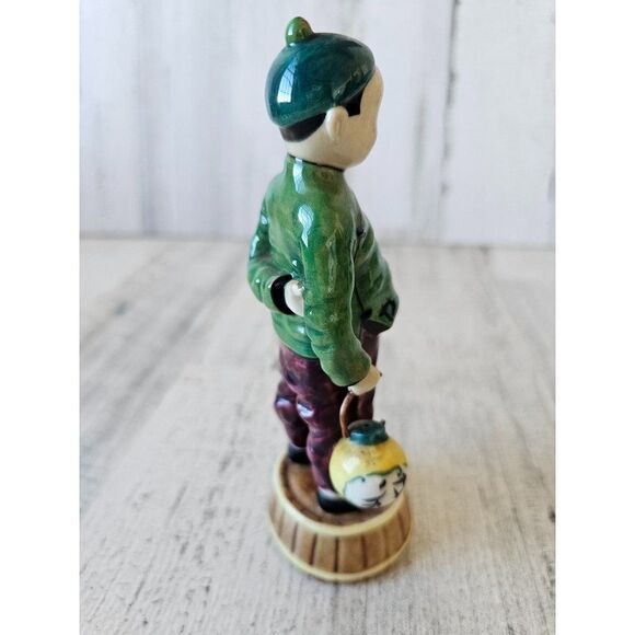 Gort vintage boy CL4820F-Lin Chinese Japanese lantern green figurine statue - Picture 4 of 9